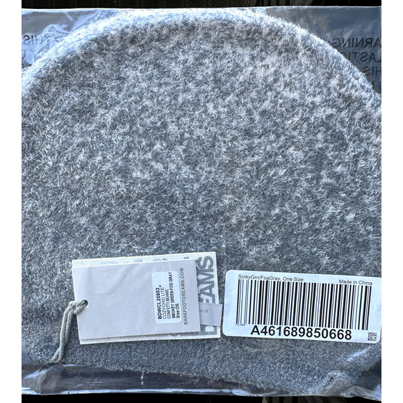 NWT Barefoot Dreams CozyChic Lite Confetti Beanie Smokey Green Fog Gray OS - Picture 2 of 3
